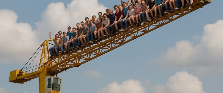 Ансамбль «Сочи». Катание толпой на подъемном кране